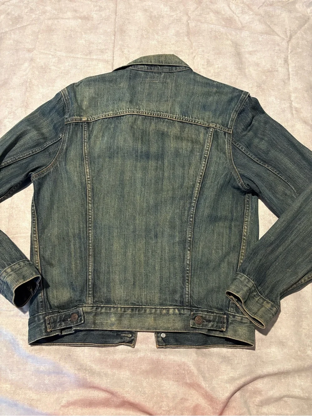 Levi's Men's Washed Green Denim Trucker Jacket - Picture 4 of 4